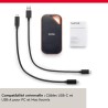 SanDisk Extreme PRO Disque SSD Externe 2 To (Portable NVMe SSD, jusqu'à 2000 Mo/s en lecture / écriture, USB-C, Résistance à la 