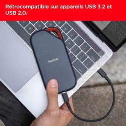 SanDisk Extreme Pro Disque SSD Exterene avec USB4 4 To (Jusqu’à 3800 Mo/s en Lecture et Jusqu’à 3700 Mo/s en écriture, 40 Gbit/s