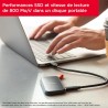 SanDisk Portable SSD 2 To (Portable Externe NVMe SSD, des vitesses allant jusqu'à 800 Mo/s, Robust, Crochet en caoutchouc robust