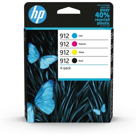Hp 912 cmyk original ink cartridge 912 4-pack, w125916974 (cartridge 912 4-pack noir/cyan/magenta/yellow original ink cartridges