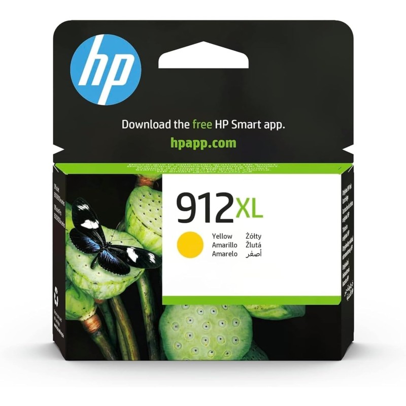 HP 912XL Cartouche d'Encre Jaune grande capacité Authentique (3YL83AE) pour HP OfficeJet Pro 8010 series / 8020 series
