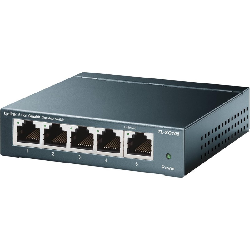 TP-Link Switch Ethernet Gigabit 5 Ports RJ45 Metallique 10/100/1000 Mbps, IGMP Snooping, Switch RJ45 idéal pour étendre Le résea