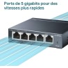 TP-Link Switch Ethernet Gigabit 5 Ports RJ45 Metallique 10/100/1000 Mbps, IGMP Snooping, Switch RJ45 idéal pour étendre Le résea
