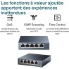 TP-Link Switch Ethernet Gigabit 5 Ports RJ45 Metallique 10/100/1000 Mbps, IGMP Snooping, Switch RJ45 idéal pour étendre Le résea