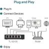 TP-Link Switch Ethernet Gigabit 5 Ports RJ45 Metallique 10/100/1000 Mbps, IGMP Snooping, Switch RJ45 idéal pour étendre Le résea
