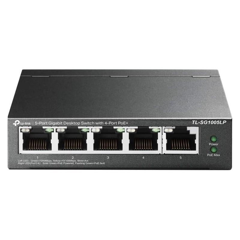 TP-Link TL-SG1005LP Switch de Bureau Gigabit à 5 Ports Dont 4 Ports PoE+