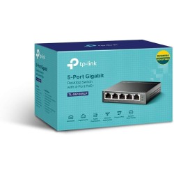 TP-Link TL-SG1005LP Switch de Bureau Gigabit à 5 Ports Dont 4 Ports PoE+
