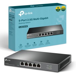 TP-Link Switch 2.5 Gigabit 5 Ports, Boitier Métal, Silencieux sans Ventilateur, Plug-and-Play, Protection à Vie, 100/1000/2500Mb