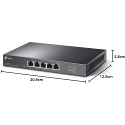 TP-Link Switch 2.5 Gigabit 5 Ports, Boitier Métal, Silencieux sans Ventilateur, Plug-and-Play, Protection à Vie, 100/1000/2500Mb