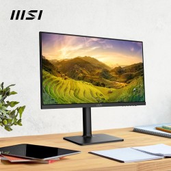 MSI Modern MD2412P Écran Bureautique 23.8" Full HD - Dalle IPS 1920x1080, 100Hz, Confort Oculaire, Montage VESA, Haut-Parleurs I