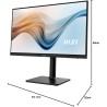 MSI Modern MD2412P Écran Bureautique 23.8" Full HD - Dalle IPS 1920x1080, 100Hz, Confort Oculaire, Montage VESA, Haut-Parleurs I
