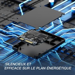KingSpec 512Go 2.5" SATA SSD, 3D NAND Flash Disque Dur SSD Interne, Vitesse de Lecture jusqu'à 550 Mo/Sec - pour Ordinateur de B
