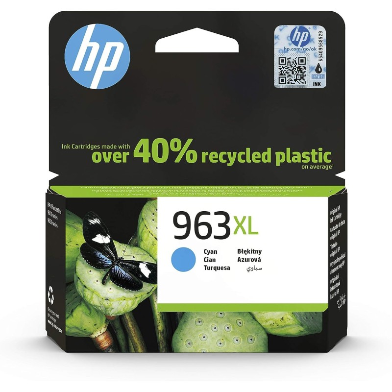 HP 963XL Cartouche d'Encre Cyan grande capacité Authentique (3JA27AE) pour HP OfficeJet Pro 9010 series / 9020 series