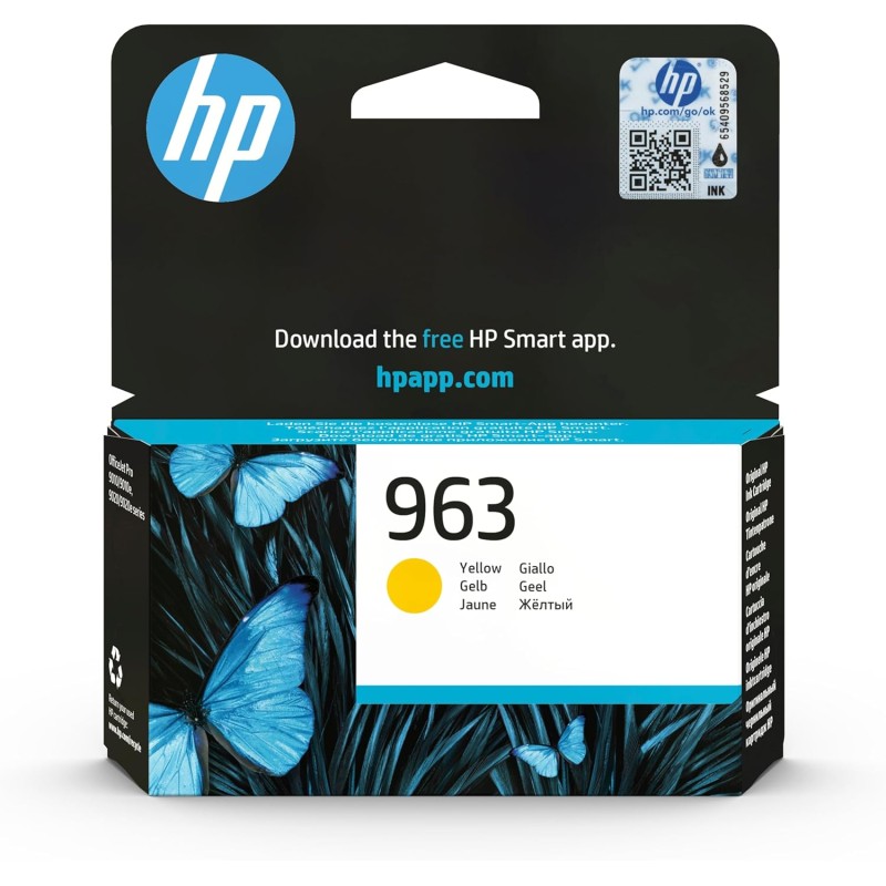 HP 963 Cartouche d'Encre Jaune Authentique (3JA25AE) pour HP OfficeJet Pro 9010 series / 9020 series