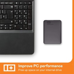 WD 4 To Elements disque dur portable externe, USB 3.0, Plug-and- play, formaté pour Windows, Noir