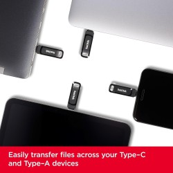 SanDisk Ultra Dual Drive Go, 64 Go Flash Drive, Clé USB C (pour Android Smartphone Stockage, Tablettes, Mac et PC, jusqu'à 300 M