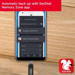 SanDisk Ultra Dual Drive Go, 64 Go Flash Drive, Clé USB C (pour Android Smartphone Stockage, Tablettes, Mac et PC, jusqu'à 300 M