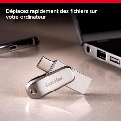 SanDisk Ultra Dual Drive Luxe 64GB USB-C/USB 3.2 Plata