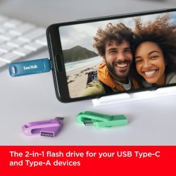 Sandisk ultra dual drive go, 512 go flash drive, clé usb c (pour android smartphone stockage, tablettes, mac et pc, jusqu'à 400 