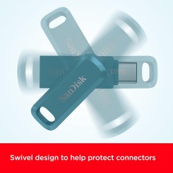 SanDisk Ultra Dual Drive Go, 64 Go Flash Drive, Clé USB C (pour Android Smartphone Stockage, Tablettes, Mac et PC, jusqu'à 300 M
