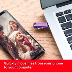 SanDisk Ultra Dual Drive Go, 256 Go Flash Drive, Clé USB C (pour Android Smartphone Stockage, Tablettes, Mac et PC, jusqu'à 400 