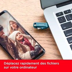SanDisk Ultra Dual Drive Go 1 To Flash Drive, Clé USB C (pour Android Smartphone Stockage, Tablettes, Mac et PC, jusqu'à 400 Mo/