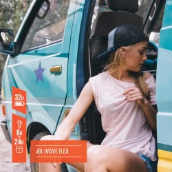JBL Wave Flex, Écouteurs Intra-Auriculaires Sans Fil, Resistance à l'Eau IP54 et IPX2, Technologie TalkThru et AmbientAware, Aut