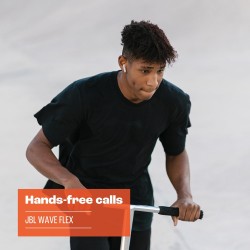 JBL Wave Flex, Écouteurs Intra-Auriculaires Sans Fil, Resistance à l'Eau IP54 et IPX2, Technologie TalkThru et AmbientAware, Aut