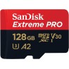 SanDisk 128 Go Extreme PRO microSDXC carte + adaptateur SD + RescuePro Deluxe jusqu'à 200 Mo/s avec des performances applicative