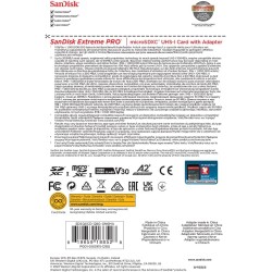 SanDisk 128 Go Extreme PRO microSDXC carte + adaptateur SD + RescuePro Deluxe jusqu'à 200 Mo/s avec des performances applicative