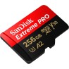 SanDisk Extreme PRO 256 Go microSDXC, Carte micro sd + adaptateur SD (Pour smartphone, caméra d'action ou droner, jusqu'à 200 Mo