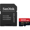 SanDisk Extreme PRO 256 Go microSDXC, Carte micro sd + adaptateur SD (Pour smartphone, caméra d'action ou droner, jusqu'à 200 Mo