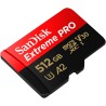 SanDisk Extreme PRO 512 Go microSDXC, Carte micro sd + adaptateur SD (Pour smartphone, caméra d'action ou droner, jusqu'à 200 Mo