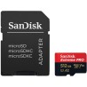 SanDisk Extreme PRO 512 Go microSDXC, Carte micro sd + adaptateur SD (Pour smartphone, caméra d'action ou droner, jusqu'à 200 Mo