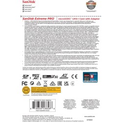 SanDisk Extreme PRO 512 Go microSDXC, Carte micro sd + adaptateur SD (Pour smartphone, caméra d'action ou droner, jusqu'à 200 Mo