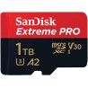 SanDisk Extreme PRO 1 To microSDXC, Carte micro sd + adaptateur SD (Pour smartphone, caméra d'action ou droner, jusqu'à 200 Mo/s