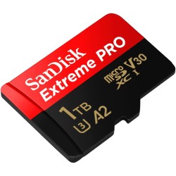 SanDisk Extreme PRO 1 To microSDXC, Carte micro sd + adaptateur SD (Pour smartphone, caméra d'action ou droner, jusqu'à 200 Mo/s