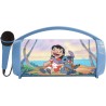 Lexibook, Disney Stitch, Enceinte Haut-Parleur sans Fil Lumineuse avec Micro, Son stéréo, Fonction karaoké, Ports USB et Carte S