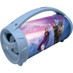 Lexibook, La Reine des Neiges, Enceinte Haut-Parleur sans Fil Lumineuse avec Micro, Son stéréo, Fonction karaoké, Ports USB et C