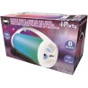 Lexibook, iparty, enceinte portable bleutooth lumineuse avec micro, stéréo, effets lumineux, sans-fil, karaoké, usb, carte sd, b