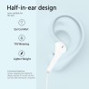 Écouteurs Filaires pour iPhone, Écouteurs Intra-Auriculaires, Casque Antibruit Stéréo HiFi avec Micro et Contrôle du Volume, Com