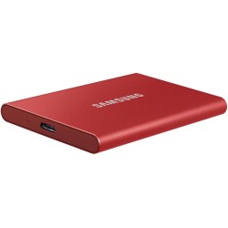Samsung SSD Externe T7 1 To, Rouge, MU-PC1T0R/WW, Vitesse de lecture/écriture jusqu'à 1050 Mo/s, Sécurisation par mot de passe