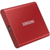 Samsung SSD Externe T7 1 To, Rouge, MU-PC1T0R/WW, Vitesse de lecture/écriture jusqu'à 1050 Mo/s, Sécurisation par mot de passe
