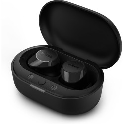 Philips tat1209bk true wireless in ear bluetooth headphones - small buds. great value natural sound. dynamic bass, pocket-sized 