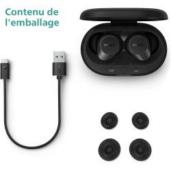 Philips tat1209bk true wireless in ear bluetooth headphones - small buds. great value natural sound. dynamic bass, pocket-sized 