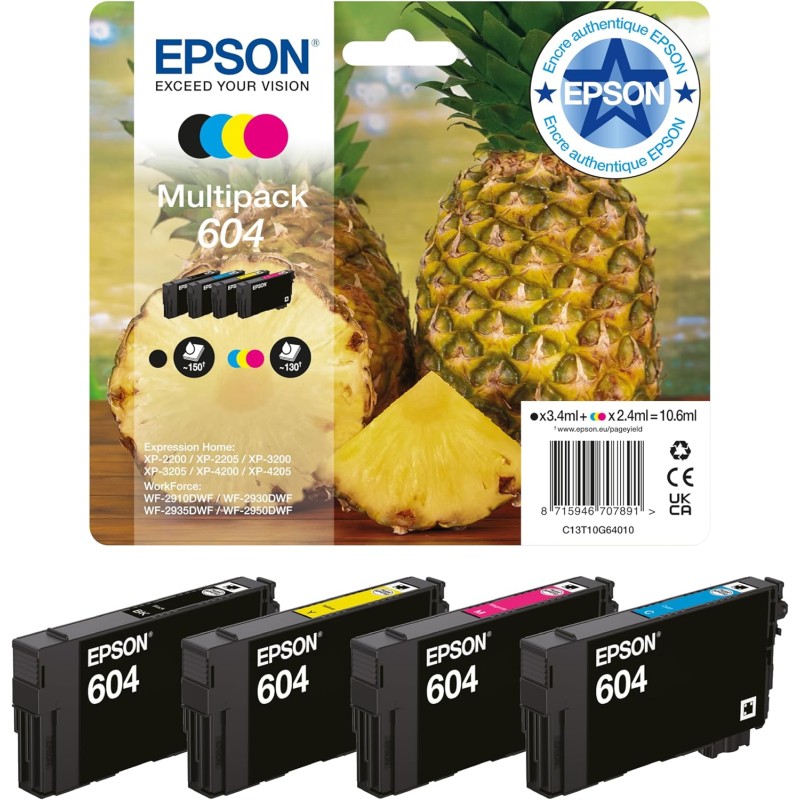 Epson Ink/604 Pineapple C13T10G64010 Multipack