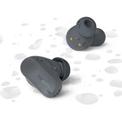 Philips tat3509gy noise cancelling true wireless in ear bleutooth headphones - small buds. natural sound. dynamic bass, pocket-s