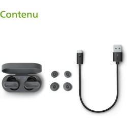 Philips tat3509gy noise cancelling true wireless in ear bleutooth headphones - small buds. natural sound. dynamic bass, pocket-s