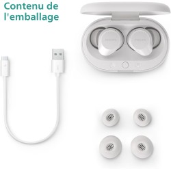 Philips tat1209wt true wireless in ear bluetooth headphones - small buds. great value natural sound. dynamic bass, pocket-sized 
