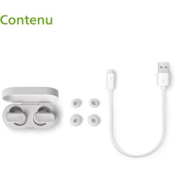 Philips tat3509wt noise cancelling true wireless in ear bluetooth headphones - small buds. natural sound. dynamic bass, pocket-s